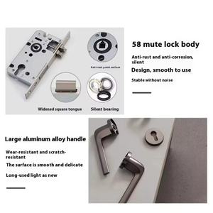 Puerta Corredera de Vidrio Transparente de Aleación de Aluminio Chaofan Foshan, Puerta Interior Moderna para Dormitorio con Aislamiento Acústico, Estrecha y Ecológica - Product Image 4