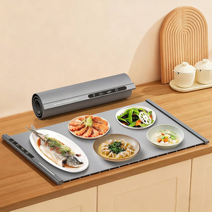 Alfombrilla para calentar alimentos, tablero calefactor de silicona Flexible, enrollable, fácil almacenamiento, alfombrilla calefactora eléctrica portátil de silicona para alimentos - Product Image 1