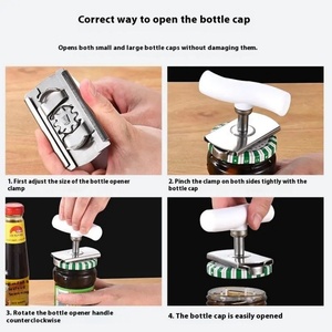 Multifunctional Stainless Steel Household Bottle <b>Cap</b> Opener Rotary Coil Opening Artifact for Canned Screw <b>Caps</b> Metal Material - Product Image 4