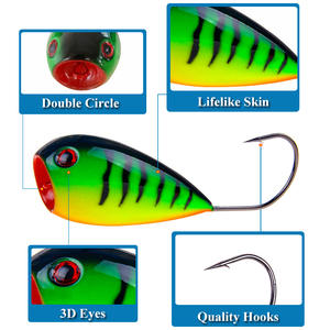 AliExpress Floating <b>Lure</b> 80mm 12.9g Single Hook Hard Bait For Bass <b>Fishing</b> Tackle - Product Image 4