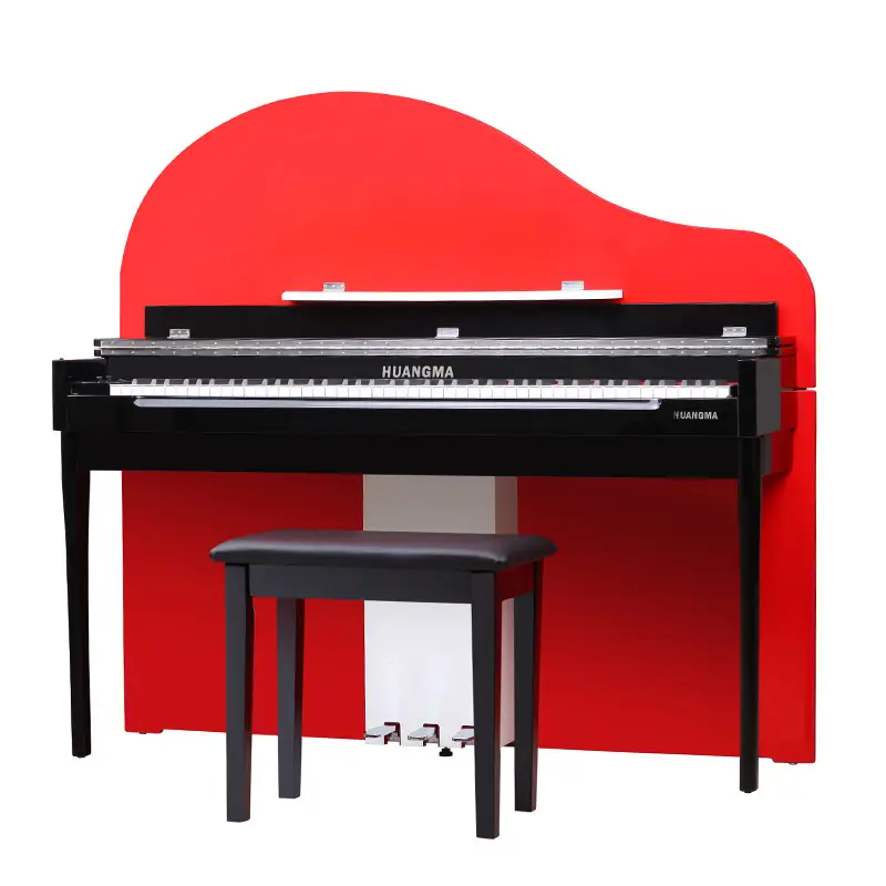 Spyker HD-8812 Rood Geschilderd 88-Key Rechtop Digitale Piano Voor Huishoudelijke Onderwijs
