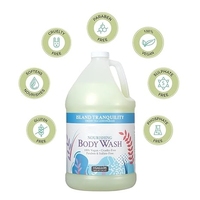 Gel douche/bain hydratant nourrissant parfumé à la citronnelle et au thé vert, recharge OEM ODM pour hommes et femmes