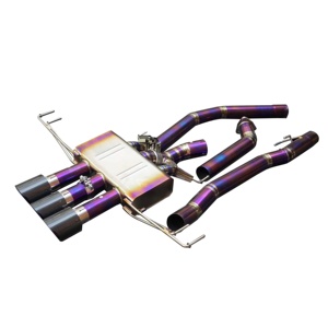 Tubo de escape de titanio CSZ con silenciador de valor de salida central de tres puntas Catback Compatible con <span class=keywords><strong>Honda</strong></span> <span class=keywords><strong>Civic</strong></span> X <span class=keywords><strong>Type</strong></span> <span class=keywords><strong>R</strong></span> <span class=keywords><strong>FK8</strong></span> 2,0 T - Product Image 1