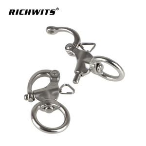 RICHWITS 316 Stainless Steel Rotary Shackle With Screw <b>Pin</b> For Rope Connection - Product Image 5