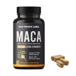 Nhãn hiệu riêng Maca gốc viên nang Ashwagandha Panax Ginseng viên nang người đàn ông điện đen đỏ vàng Maca gốc bổ sung - Product Image 1