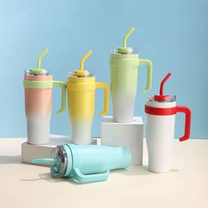 40oz Ice Bully <b>Handle</b> Car <b>Travel</b> Tumbler Vacuum <b>Mug</b> Lid Straw Non-Slip Base OEM ODM Custom Color - Product Image 5