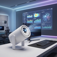 Projecteur de cinéma maison intelligent portable Android 14 200 ANSI OEM ODM avec décodage vidéo, mini-fonctionnalités et double Wi-Fi