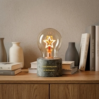 Lampe de table LED créative à filament souple, style trophée vintage, pour chambre à coucher, chevet, comptoir, bureau, ambiance d'anniversaire et expression de personnalité