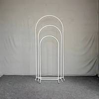 Arche de Mariage en Métal Doré et Blanc, Support de Toile de Fond pour Fête, Ballons, Fleurs, Cadre Scénique, Décoration de Scène, Vente en Gros