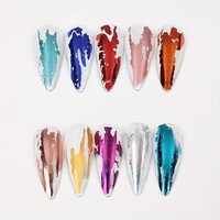 Fournitures pour ongles 10 couleurs effet miroir feuille d'aluminium bricolage décoration des ongles Sparkle Nail Foils
