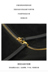 Borsa a Spalla Sottoascellare da Donna in Vera Pelle Stile Scamosciato di Alta Qualità, Design Minimalista e Stile alla Moda OEM, Personalizzabile all'Ingrosso - Product Image 3