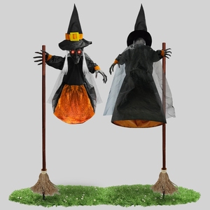 Figura de <span class=keywords><strong>Bruja</strong></span> Voladora Verde con Sonido y Luz para Decoración de Halloween y Cumpleaños, Ideal para Casa Embrujada y Jardín, Accesorio para Crear <span class=keywords><strong>una</strong></span> Atmósfera Espeluznante - Product Image 1