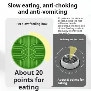 Tapete de Alimentação Lento em Silicone de Grau Alimentício Antiderrapante para Cães Livre de BPA Fácil de Lavar Design Portátil com Ventosa - Product Image 3
