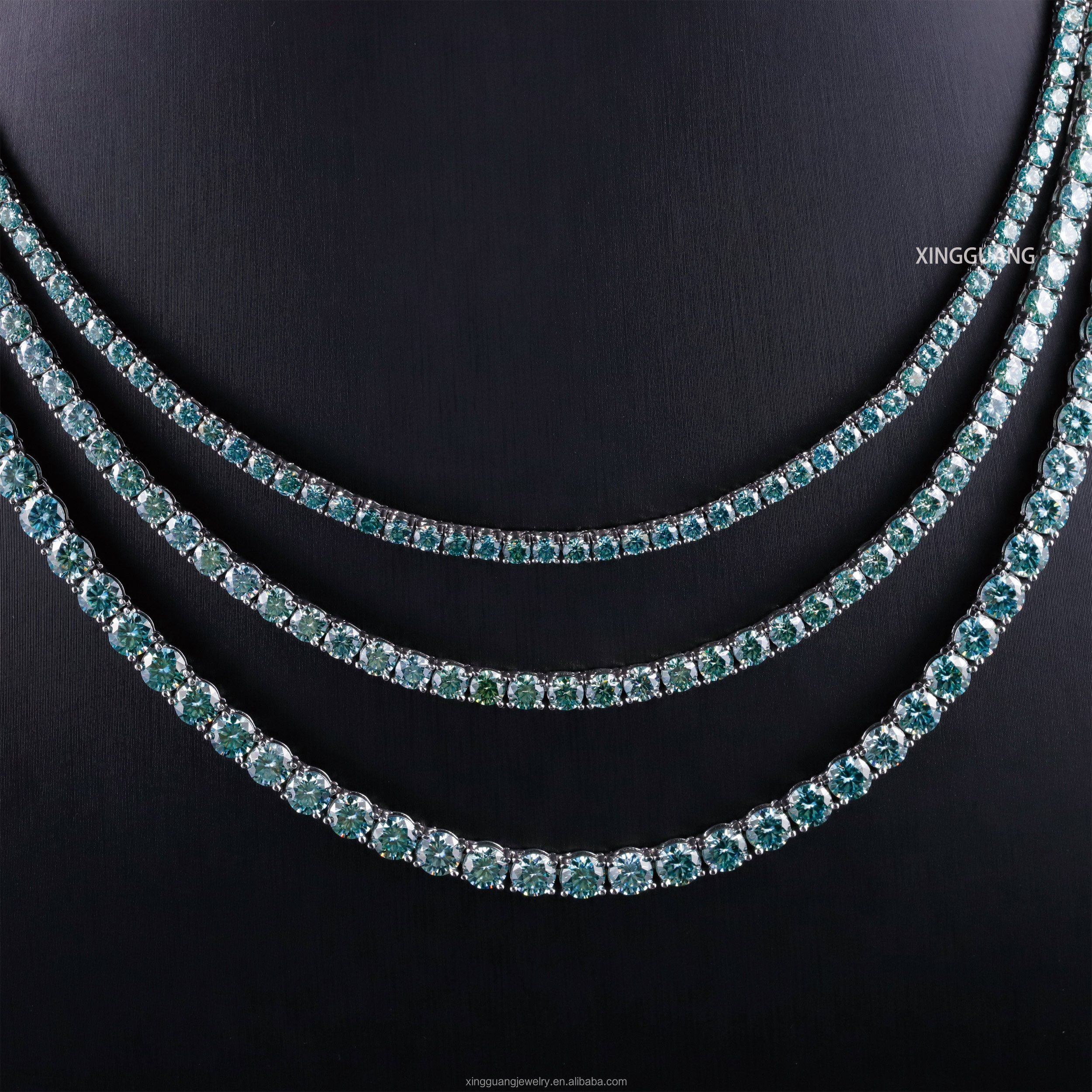 blue diamonds tennis bracelet