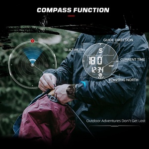 North Edge ALPS Outdoor Rugged Smartwatch 50M Waterproof Smartwatch for Men and Women Sport <b>Compass</b> Digital Carbon Fiber <b>Watch</b> - Product Image 5