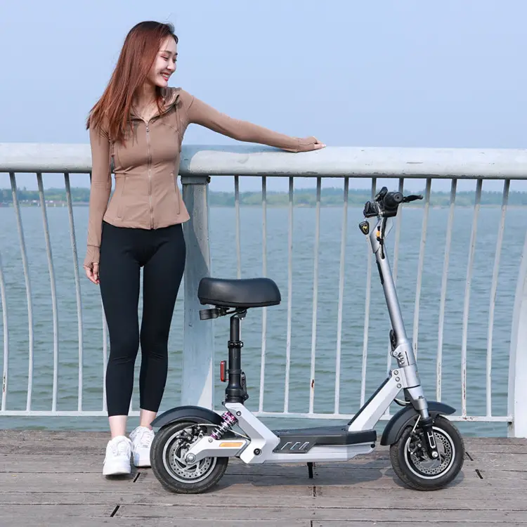 Powerful Dual Motor Fast Waterproof two Wheel Fat Tire Off Road Folding Electric Scooter For Adults With Seat