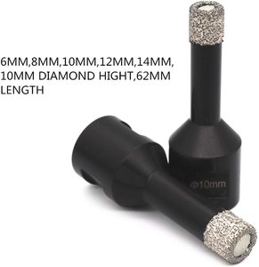 Brocas de diamante para perforar azulejos de porcelana con conexión M14, diámetro exterior de 6-180 mm, brocas de diamante soldadas al vacío. - Product Image 6