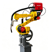 Robot de soudage à l'arc FANUC d'occasion, 6 axes, portée de 1437 mm, répétabilité de 0,08 mm, charge utile de 3 kg, système de soudage robotisé IP65, cellule de soudage en acier