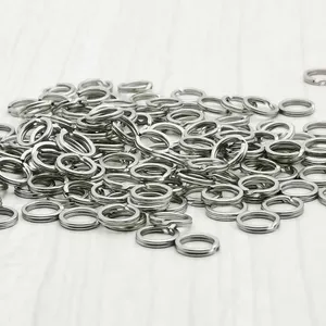 1 50 cái/<span class=keywords><strong>l</strong></span>ốc thép không gỉ câu cá Vòng chia Clip xoay đôi vòng <span class=keywords><strong>l</strong></span>ặp nhanh chóng thay đổi móc nối cá chép câu cá phụ kiện giải quyết - Product Image 6