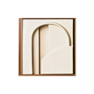 Arte Wabi Sabi JZ, Decoración de Pared 3D para el Hogar, Arte de Técnica Mixta, Obra de Arte Hecha a Mano, Tallado en Lienzo, Pintura Abstracta de Puerta, Enmarcado Personalizado - Product Image 1