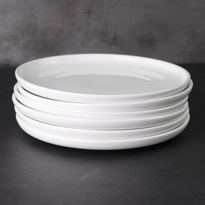 أواني طعام عالية الجودة طقم أطباق مطعم بيضاء لتقديم الطعام أطباق عشاء سيراميك مخصصة بكميات كبيرة - Product Image 2