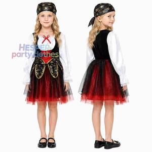 Costumes de pirates des Caraïbes pour enfants filles, adaptés pour Halloween, les carnavals et les célébrations. - Product Image 1