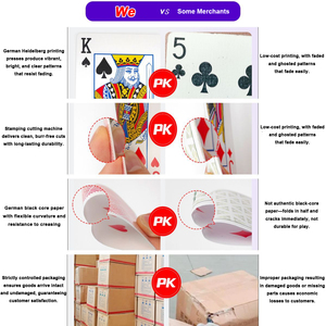 Cartas de Juego de Plástico PVC Impresas Personalizadas con Caja <span class=keywords><strong>para</strong></span> <span class=keywords><strong>Casino</strong></span>, Juego de Cartas de Póker Doradas - Product Image 5