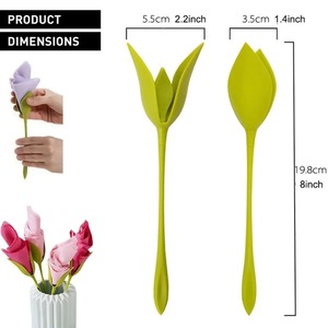 Napkin Holders Floral Napkin Folding Kit Simple Rose Design <b>Table</b> Setting Accessory Easy DIY Romantic <b>Table</b> Decor - Product Image 2
