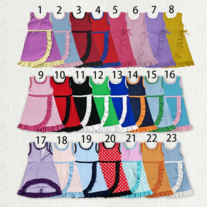 ชุดเดรสเด็กผู้หญิงแขนกุดสำหรับโยคะ แต่งระบาย ยาวระดับเข่า - Product Image 1