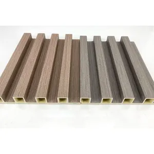 Tablero de pared de plástico y madera ecológica para exteriores, paneles de construcción WPC para exteriores