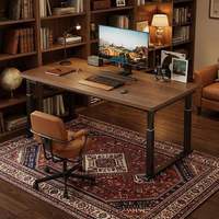 Bureau ergonomique Brilliant D04 en panneau de particules de bois massif laminé à froid avec cadre de levage électrique assis-debout et correcteur de posture pour le bureau
