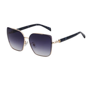 Gafas de sol tipo ojo de gato para mujer, protección UV400, montura de PC, lentes negras, embalaje tipo sobre WF 5G21 - Product Image 2