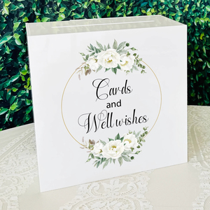 Scatola per biglietti di nozze personalizzata in acrilico trasparente, contenitore per auguri/denaro con coperchio a cerniera, decorazione per tavolo regalo ricevimento - Product Image 5
