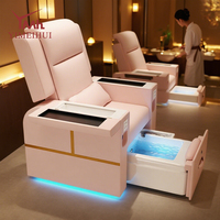 Mobilier de salon rose Pied Spa Chaise avec massage Manucure Pédicure Chaise de salon