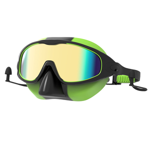 <span class=keywords><strong>Gafas</strong></span> de Natación HD con Marco Grande para Niños, <span class=keywords><strong>Gafas</strong></span> de Buceo de Silicona Antivaho e Impermeables, Tapones para los Oídos Integrados, Máscaras para los Ojos - Product Image 4