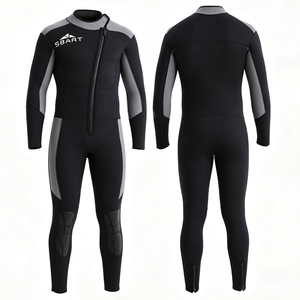 Combinaison de plongée en néoprène personnalisée de 3 mm, manches longues, pantalon long, fermeture éclair diagonale sur le devant, combinaison intégrale pour la plongée, le surf, OEM ODM - Product Image 1
