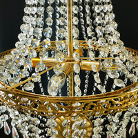 Lámpara de Araña para Boda, Dorada, Acrílica, de Cristal, Decoración de Techo para Boda, Lámpara de Araña para Decoración de Fiestas y Bodas