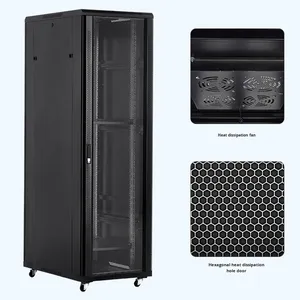 Tủ rack trung tâm dữ liệu 19 inch 36U/37U/38U, tủ rack 12U/20U/42U, OEM/ODM, đứng sàn, rack máy chủ mạng, kích thước 600*600*1800mm - Product Image 2