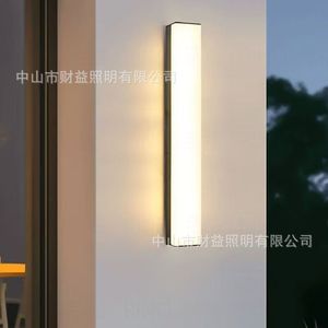 Applique murale extérieure longue et minimaliste moderne, étanche IP65, LED, pour villa, balcon, jardin, cour. - Product Image 3