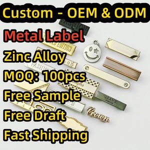 Etichette Metalliche per <span class=keywords><strong>Abbigliamento</strong></span> in Lega di Zinco con Logo Personalizzato in Rilievo, Design Placcato, Etichetta in Metallo per Vestiti di JinYi Hardware Factory - Product Image 6