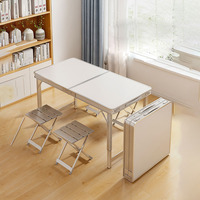 Portable en alliage d'aluminium Table pliante et chaise Design moderne Durable extérieur décrochage pique-nique Camping décrochage pliable