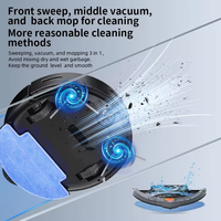 Robot aspirateur intelligent 3-en-1 avec fonction serpillière, contrôle Wi-Fi via application, compatible Alexa, vidage automatique des débris, batterie lithium 4400 mAh, fin et silencieux, OEM