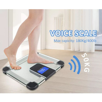 Nouveau Style 180kg/396lb balance de pesée numérique personnelle corps électronique balance postale voix parlante ODM personnalisé pour le corps humain