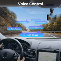 Caméra embarquée LINGDU LD02 5K avec écran 3'', capteur Sony IMX 415, GPS, Wifi 5G, commande vocale en anglais, boîte noire de voiture, caméra embarquée