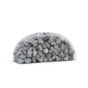Cesto Gabion ad Arco 59.1x19.7x31.5 Pollici in Ferro Zincato per Decorazione Esterna del Giardino - Product Image 1