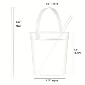 32oz Reusable Plastic <b>Rum</b> Bucket Cup for Modern Cocktail Parties - Digital Printed - Product Image 4