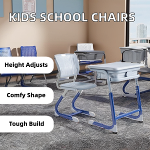 Modern Metal Student School Desk and <b>Chair</b> Set With Adjustable Height for Classroom Use SONGYE Brand 1 Year Warranty ST-0408A ST - Product Image 6