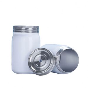 Custom 500ml 17oz Double Layer Stainless Steel Sublimation Vacuum Insulated Mason Jar Tumbler <b>Drink</b> Cup Mug with <b>Straw</b> - Product Image 3