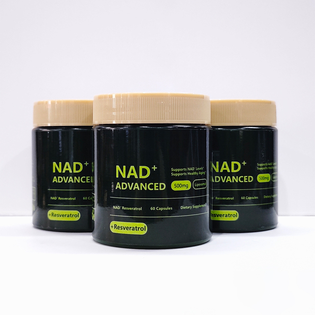 NAD+ Resveratrol Anti Aging Capsules Set Private Label Cellular Energy Support Longevity and Vitality Supplement