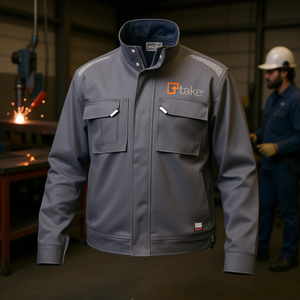 Chaqueta Regular Gris Talla L para Cortadores de Plasma - Product Image 3